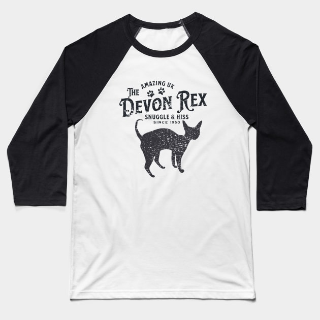 Devon Rex Cat Lover Baseball T-Shirt by Nice Surprise